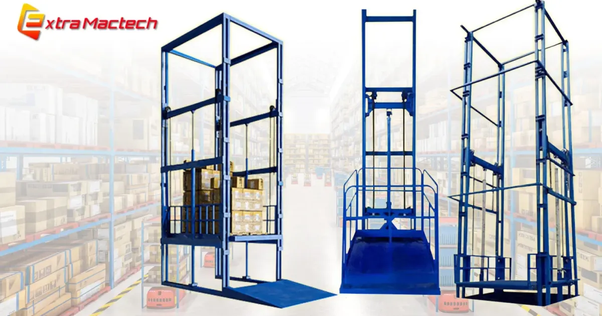 ลิฟท์ขนของ Mactech 3 แบบ ในคลังสินค้า